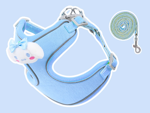 Small Dog Vest-Style Breathable Colorful Leash