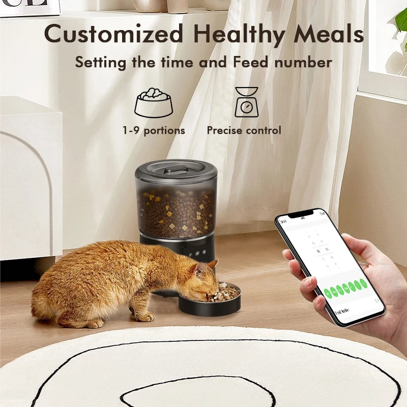 4L Automatic Smart Remote Pet Feeder