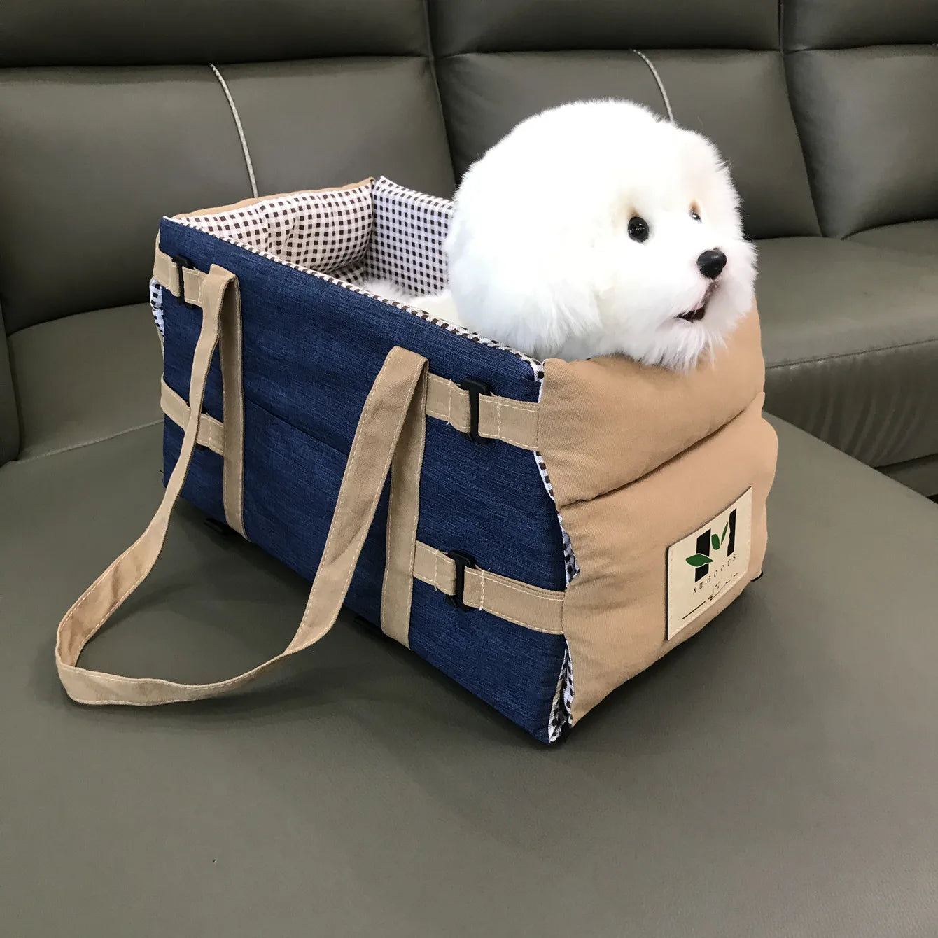 Dog & Cat Car Console Seat with Safety Tether