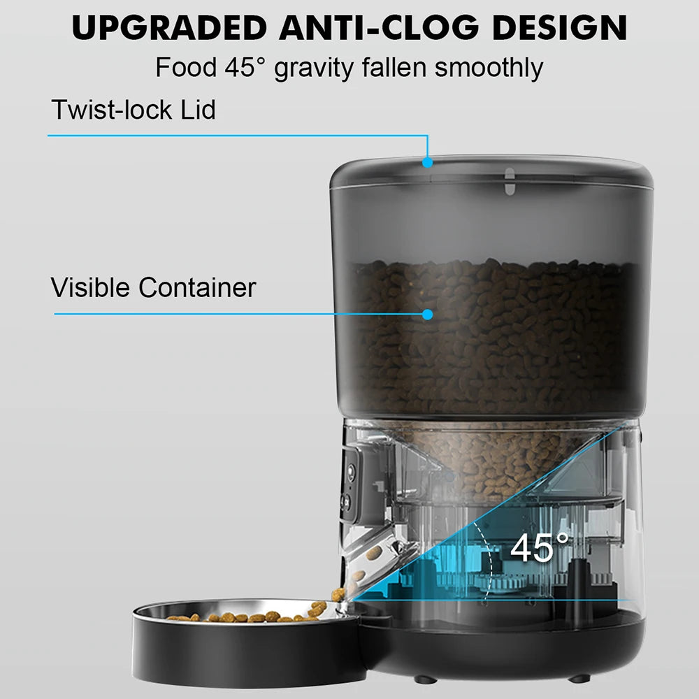 4L Automatic Smart Remote Pet Feeder