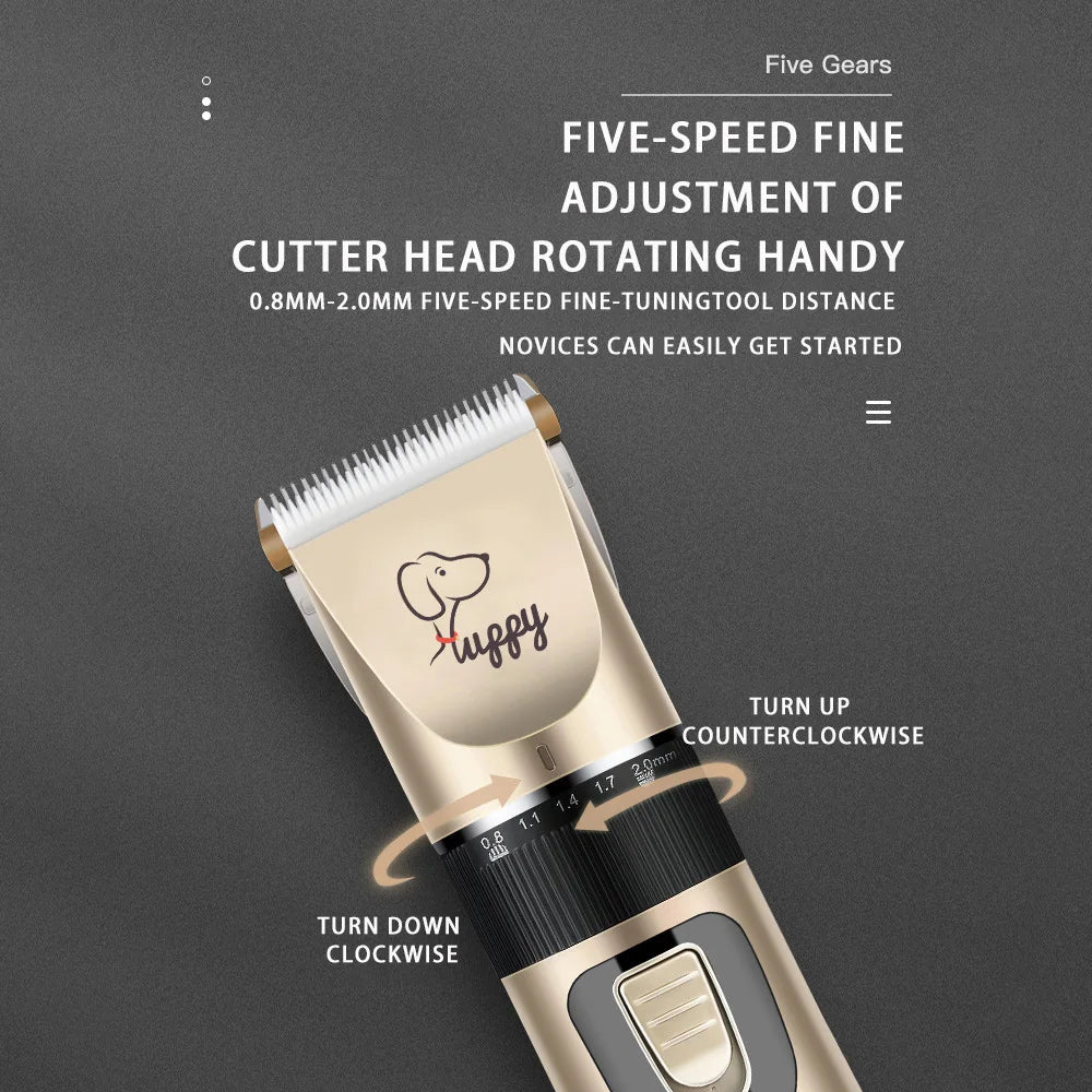 Rechargeable Pet Hair Trimmer & Grooming Kit