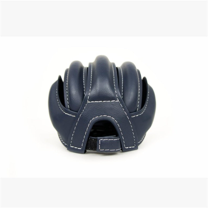 Leather bike and skateboard lightweight helmet