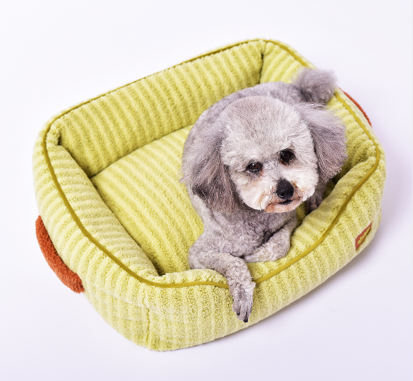 Plush pet bed for small and medium dogs and cats