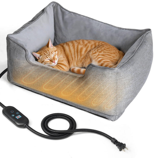 Removable and washable cat electric heating bed