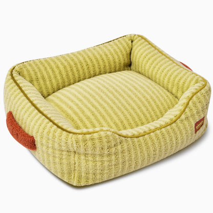 Plush pet bed for small and medium dogs and cats