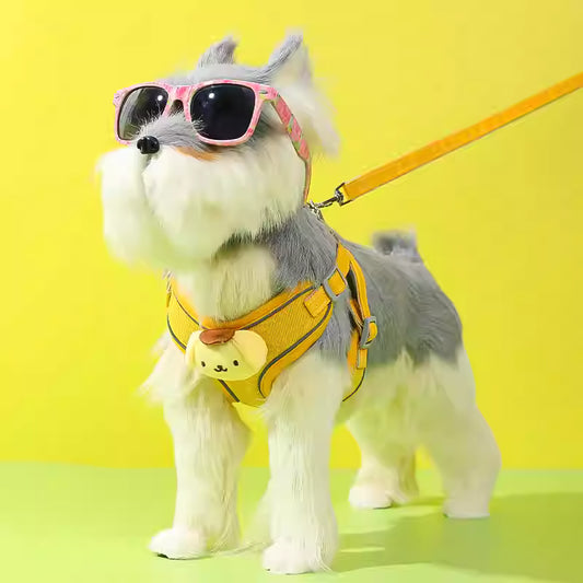 Small Dog Vest-Style Breathable Colorful Leash