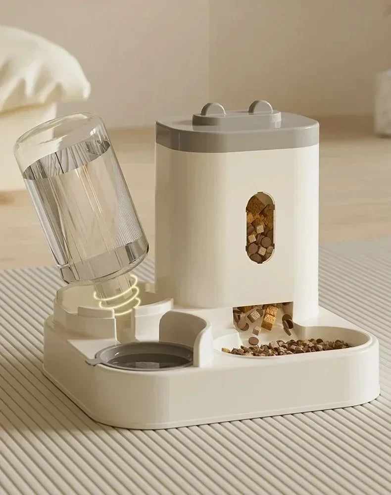 Automatic Pet Feeder and Water Fountain Combo