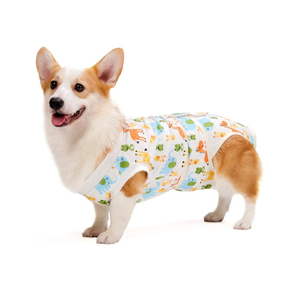 Soft and non-restrained pet licking protective clothing for postoperative recovery period