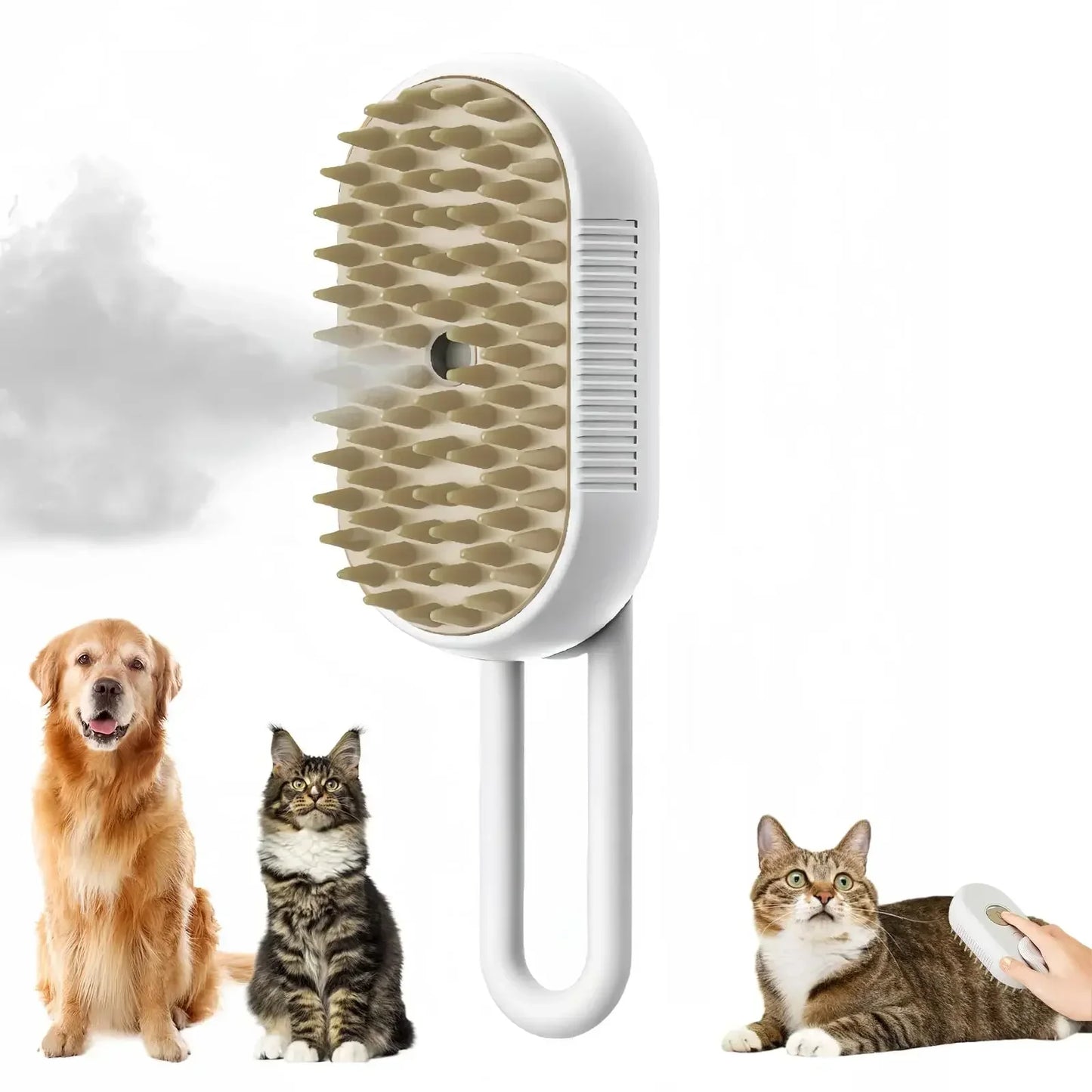 Steamy Pet Brush for Shedding & Grooming