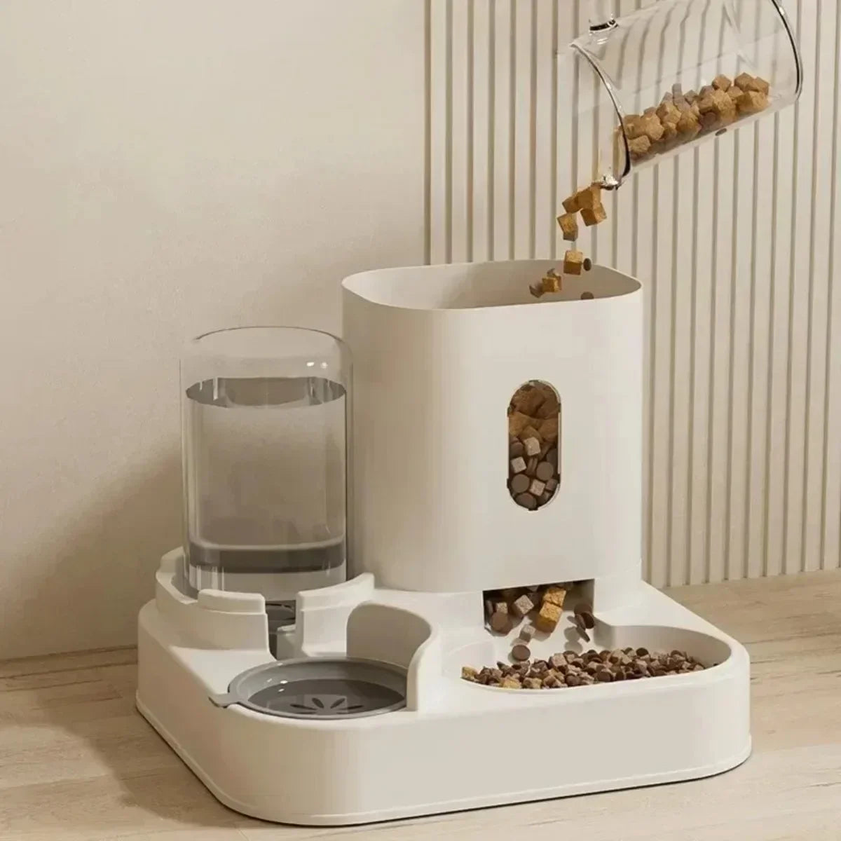 Automatic Pet Feeder and Water Fountain Combo