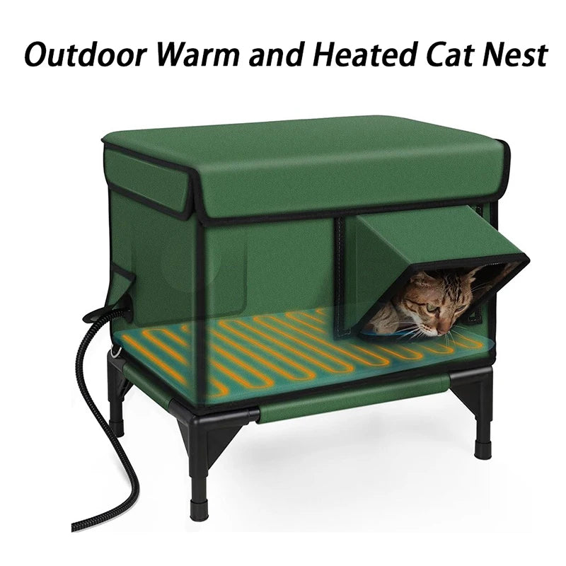 Outdoor Waterproof Warm Heated Winter Cat House