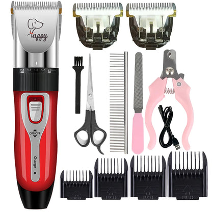 Rechargeable Pet Hair Trimmer & Grooming Kit