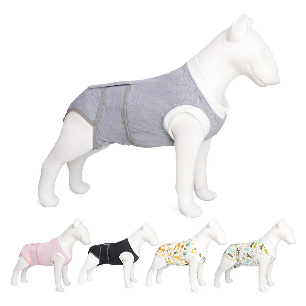 Soft and non-restrained pet licking protective clothing for postoperative recovery period