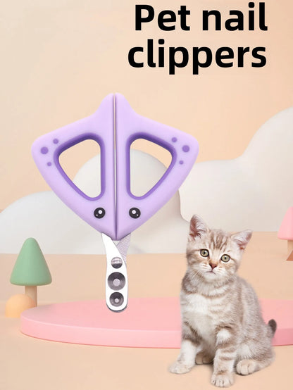 Professional anti-cut stainless steel cat nail clippers suitable for small cats and dogs