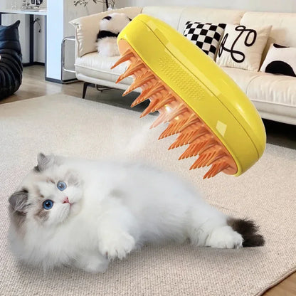 Steamy Pet Brush for Shedding & Grooming
