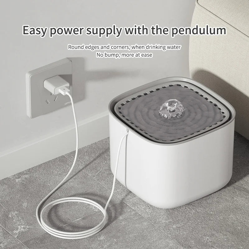 3L Electric Silent Cat Drinker with Automatic Circulation and Filtration