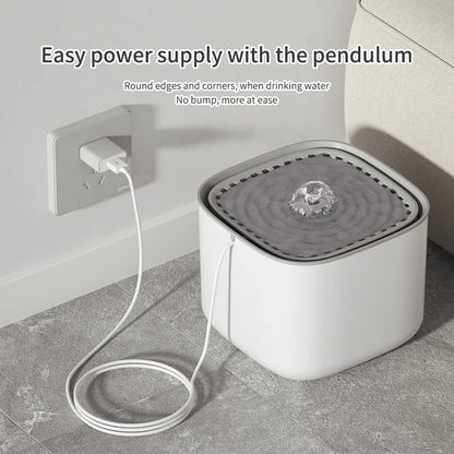 3L Electric Silent Cat Drinker with Automatic Circulation and Filtration