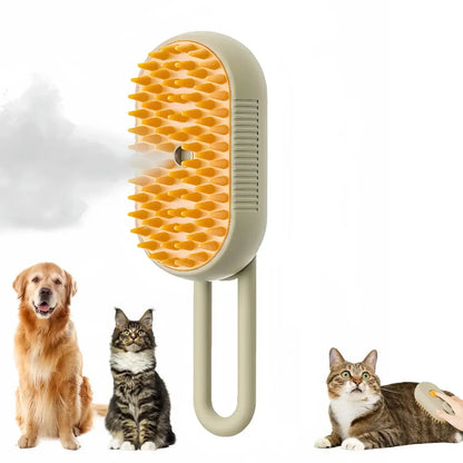 Steamy Pet Brush for Shedding & Grooming