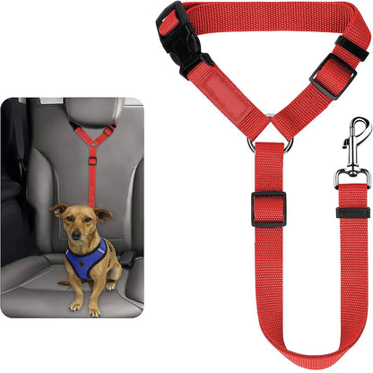Adjustable Pet Car Seat Belt & Headrest Restraint