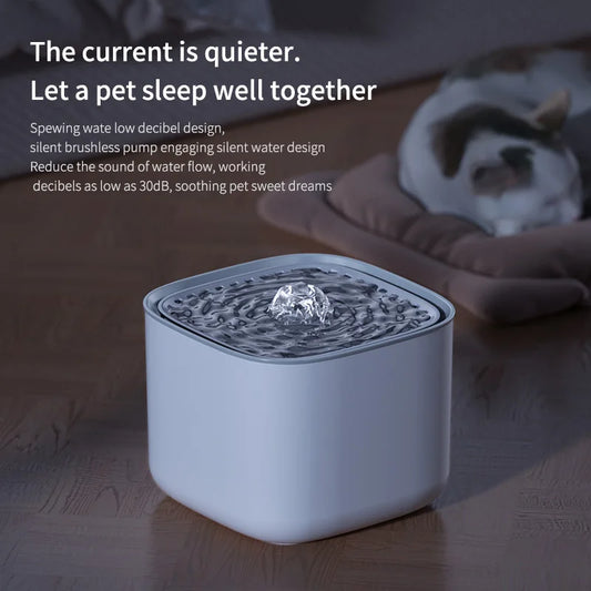 3L Electric Silent Cat Drinker with Automatic Circulation and Filtration