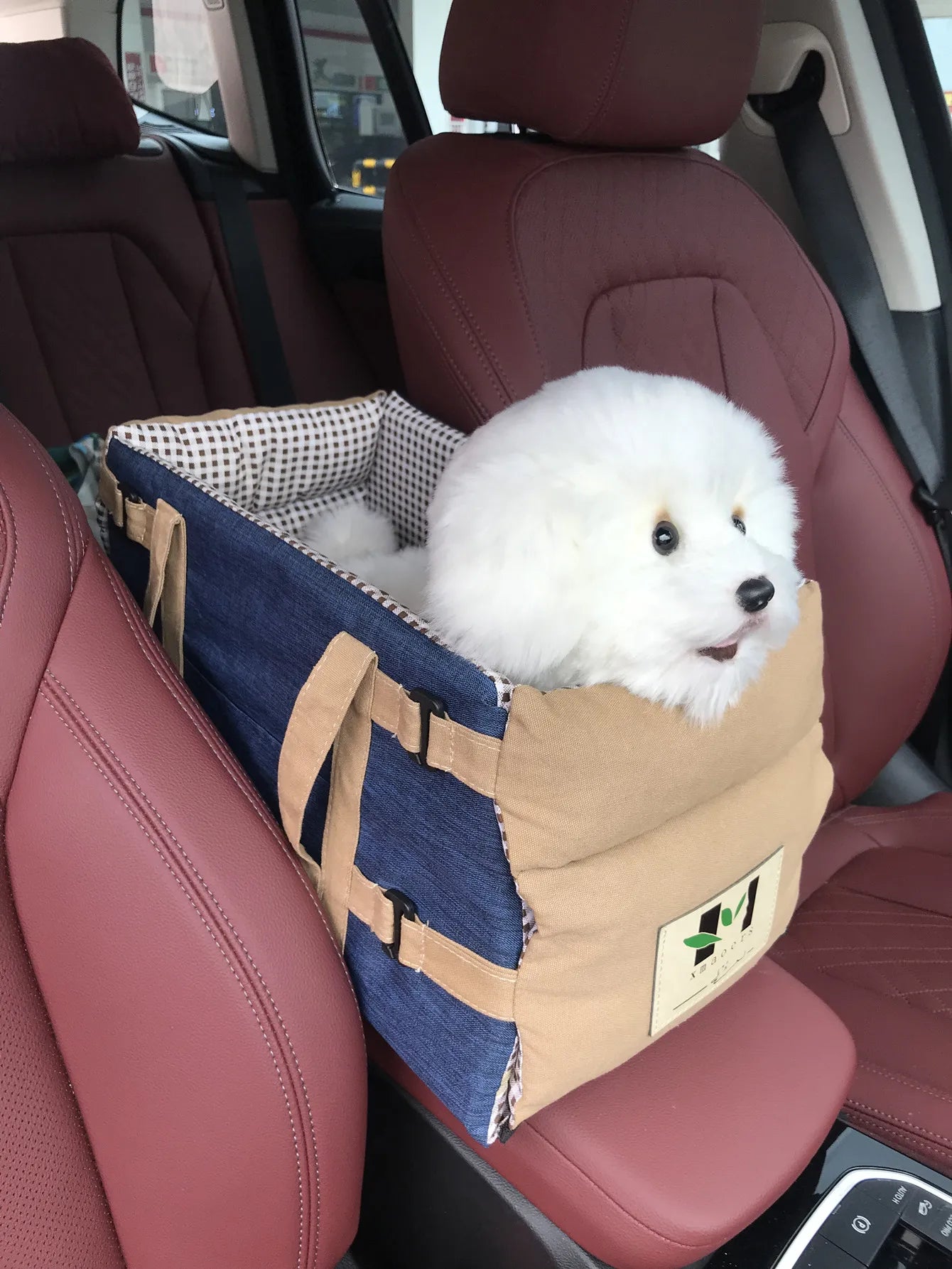 Dog & Cat Car Console Seat with Safety Tether