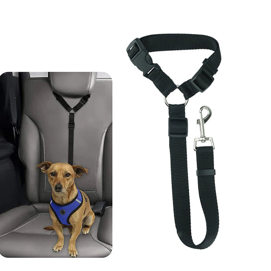 Adjustable Pet Car Seat Belt & Headrest Restraint
