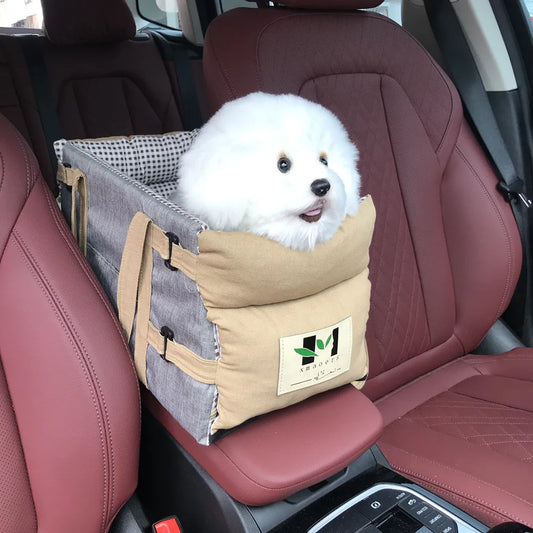 Dog & Cat Car Console Seat with Safety Tether
