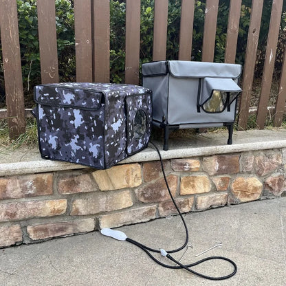 Outdoor Waterproof Warm Heated Winter Cat House
