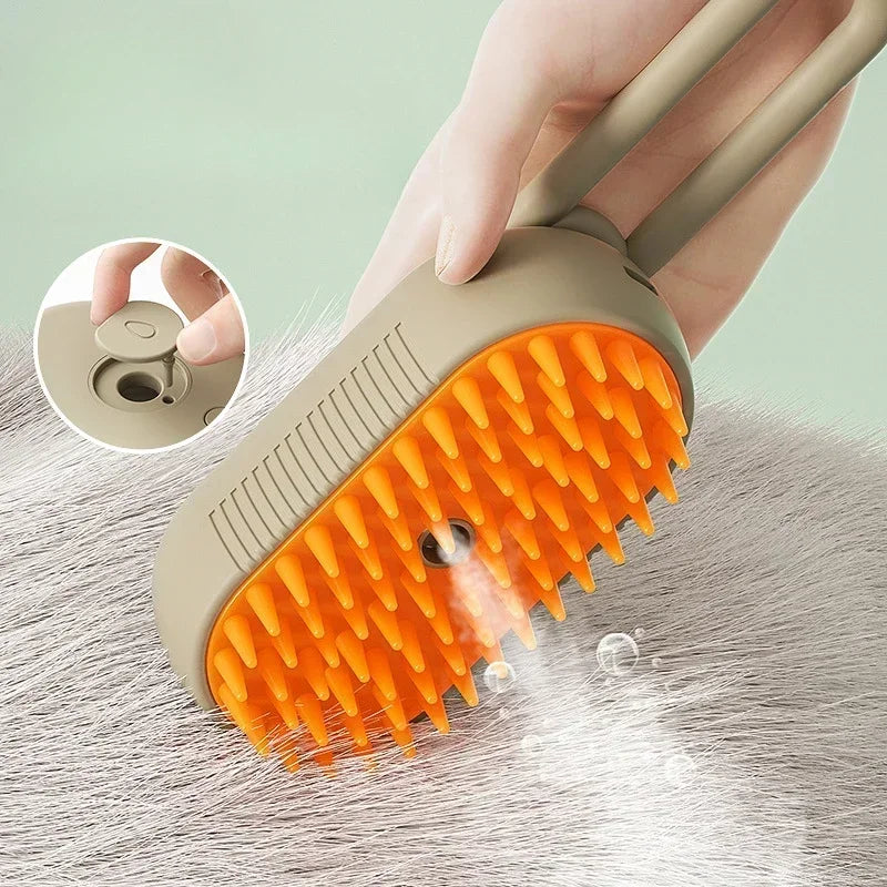 Steamy Pet Brush for Shedding & Grooming