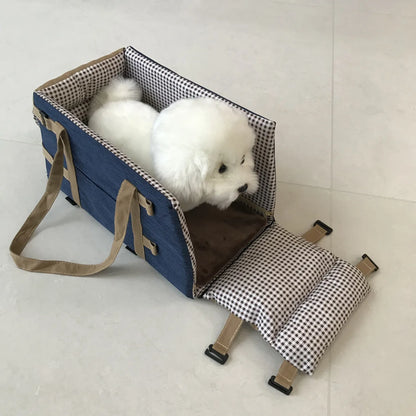 Dog & Cat Car Console Seat with Safety Tether