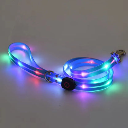 Led Dog Leash Walking Safety USB Rechargeable