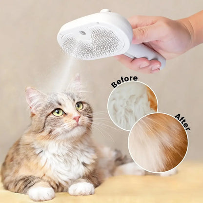 Steamy Pet Brush for Shedding & Grooming