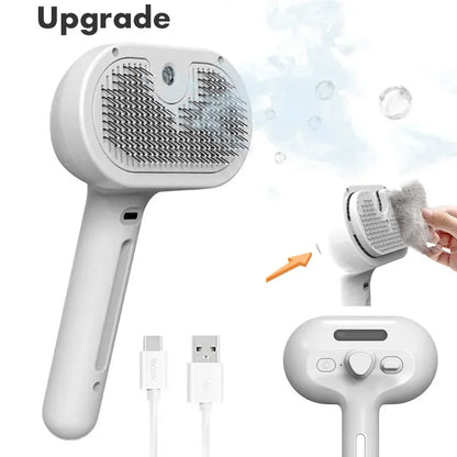 Steamy Pet Brush for Shedding & Grooming