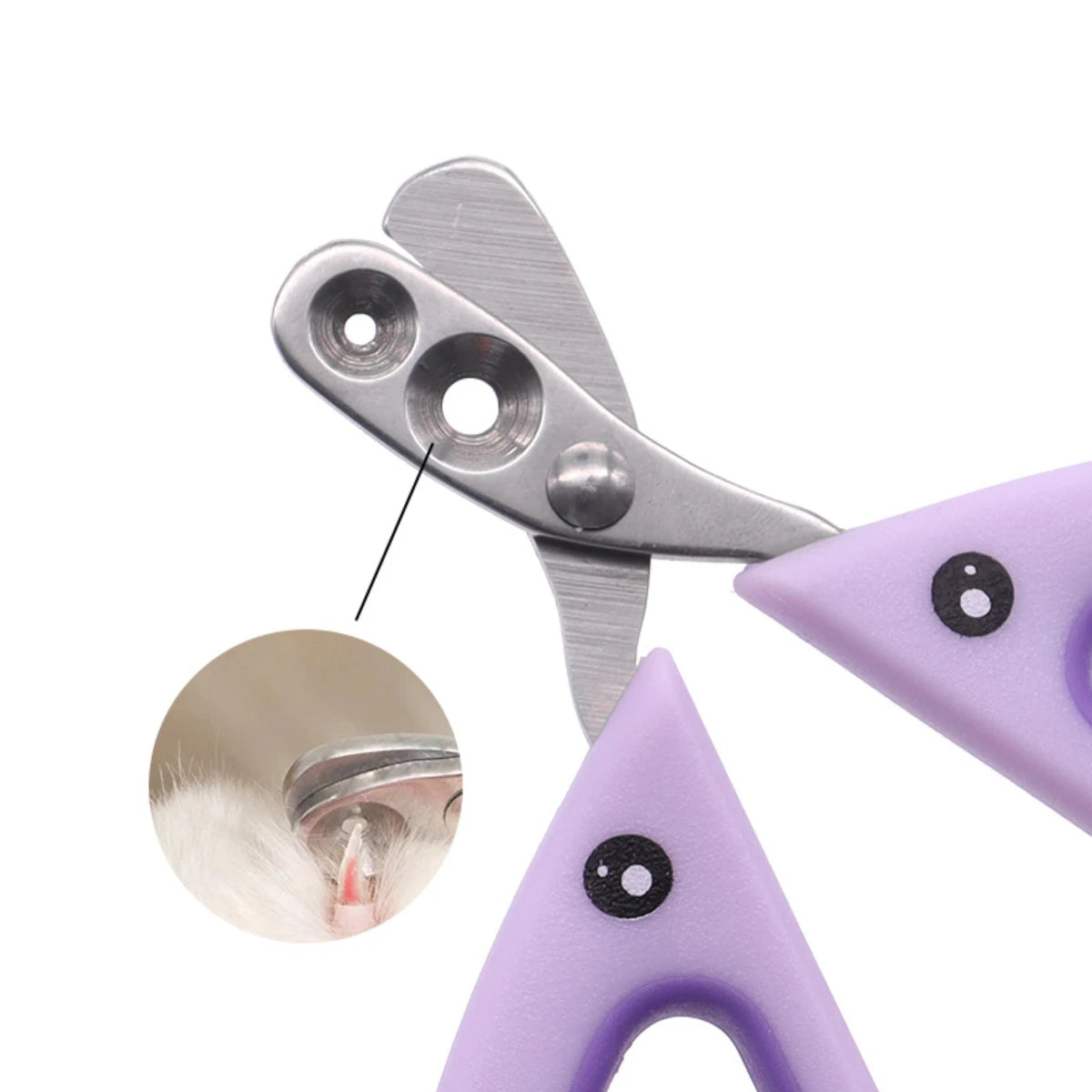 Professional anti-cut stainless steel cat nail clippers suitable for small cats and dogs