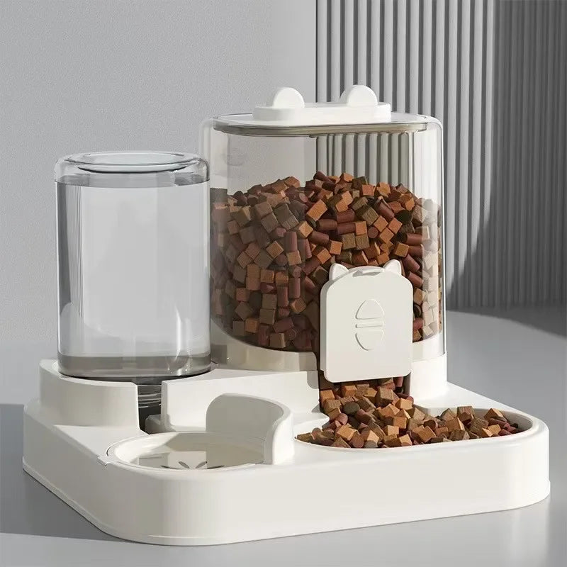 Automatic Pet Feeder and Water Fountain Combo