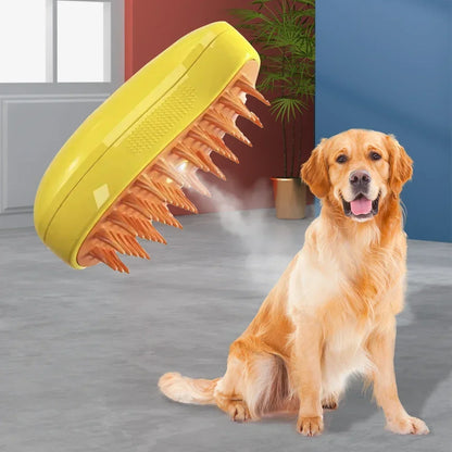 Steamy Pet Brush for Shedding & Grooming
