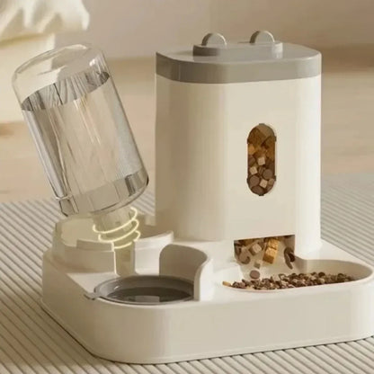 Automatic Pet Feeder and Water Fountain Combo