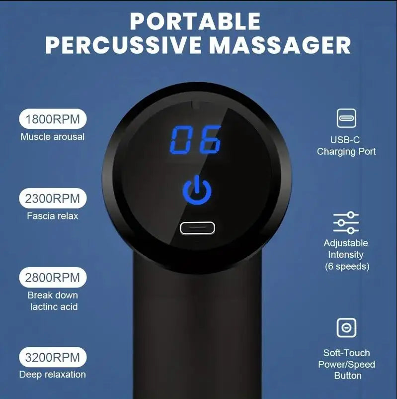 Mini Massage Gun for Muscles - Portable Percussion Massager