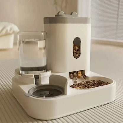 Automatic Pet Feeder and Water Fountain Combo